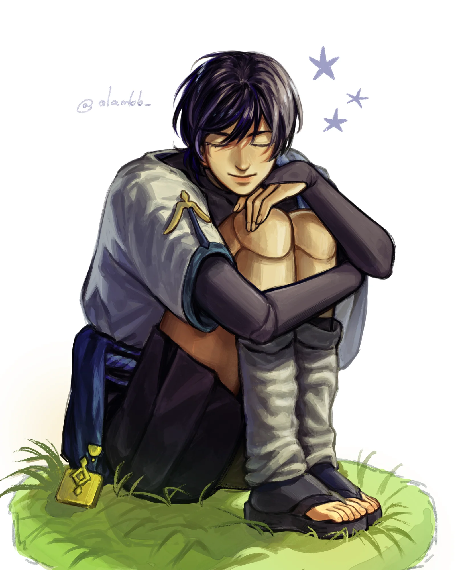 Scaramouche sitting — Genshin Impact